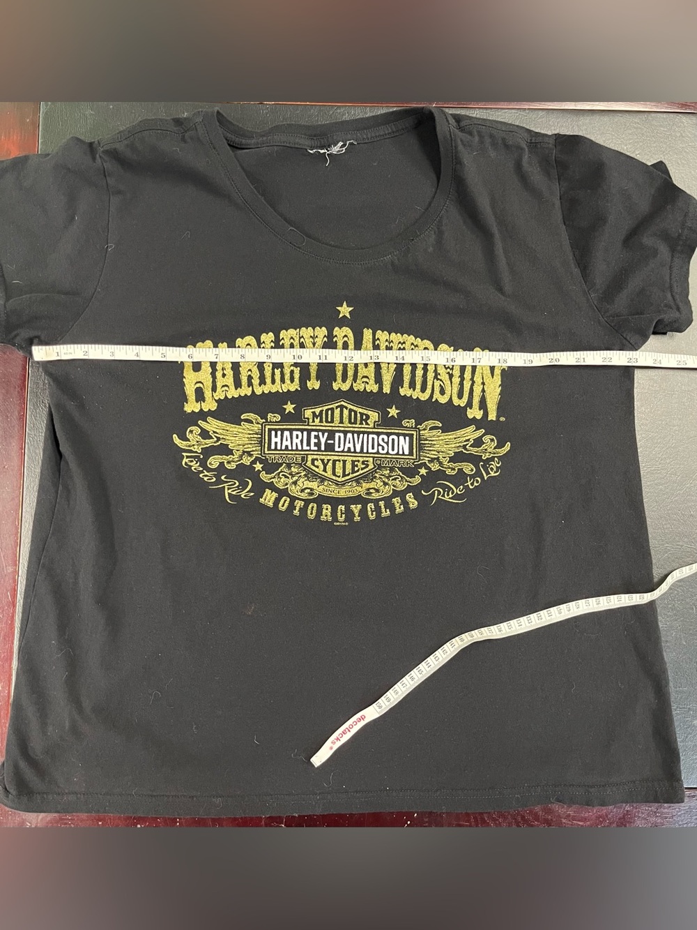 Harley Davidson ladies tee 23” pit-to-pit - Picture 5 of 7